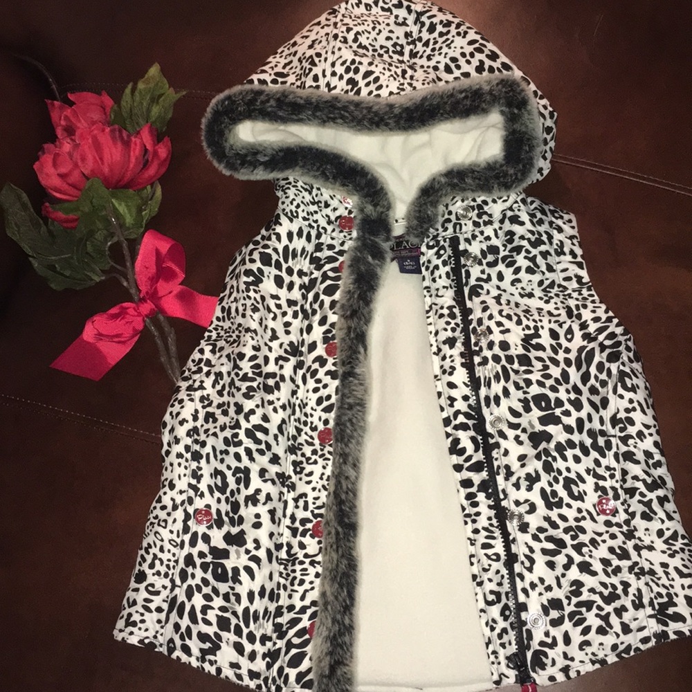 A Beautiful black and white Dalmatian vest.